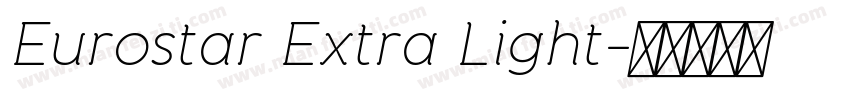 Eurostar Extra Light字体转换